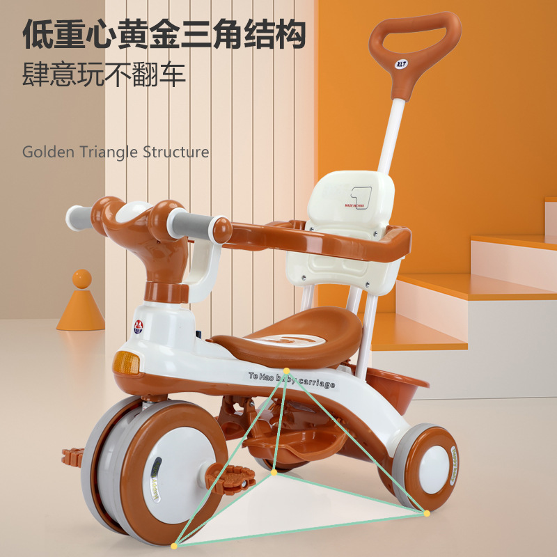 Triciclo para niños bicicleta multifuncional tres en uno 2 cochecito para bebés 1-3-6 años bicicleta de pedaleo para niños