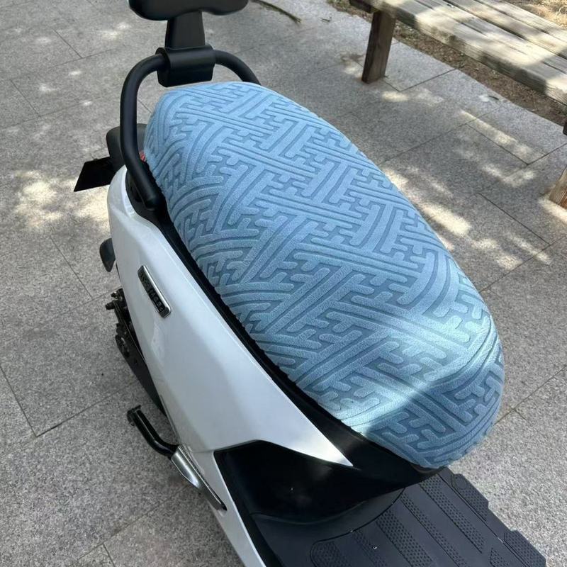 新しい弾性抗火傷電気自動車シートクッションカバーバッテリー車オートバイユニバーサル日焼け止めオールシーズン滑り止め|undefined