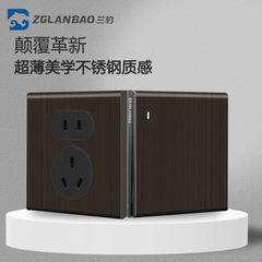 Stainless steel brushed finish single gang wall outlet cover, 86 style, for 5-way wall outlet, surface mount, wholesale