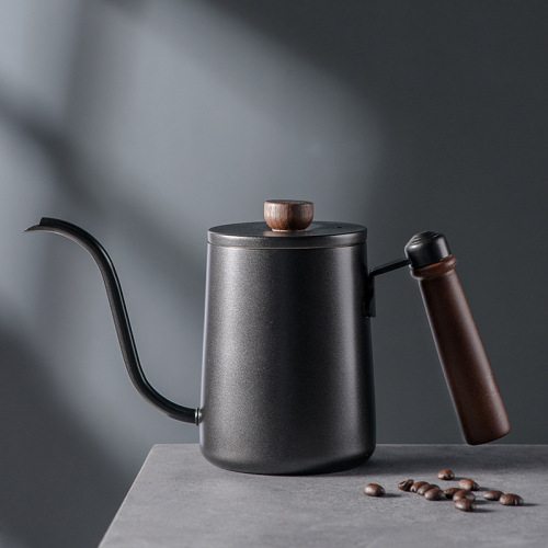 Coffee hand brewing pot 304 stainless steel coffee pot thin mouth long mouth pot vertical flow water hanging ear coffee pot 600ml
