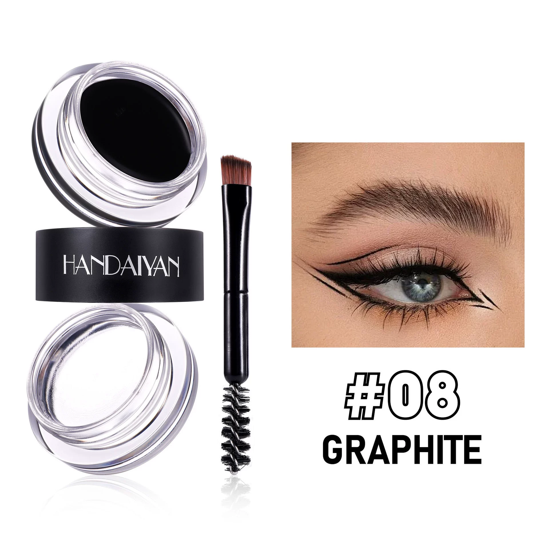(Cross-border trading), waterproof eyebrow dye, new collection, 2 in 1, 8 colors