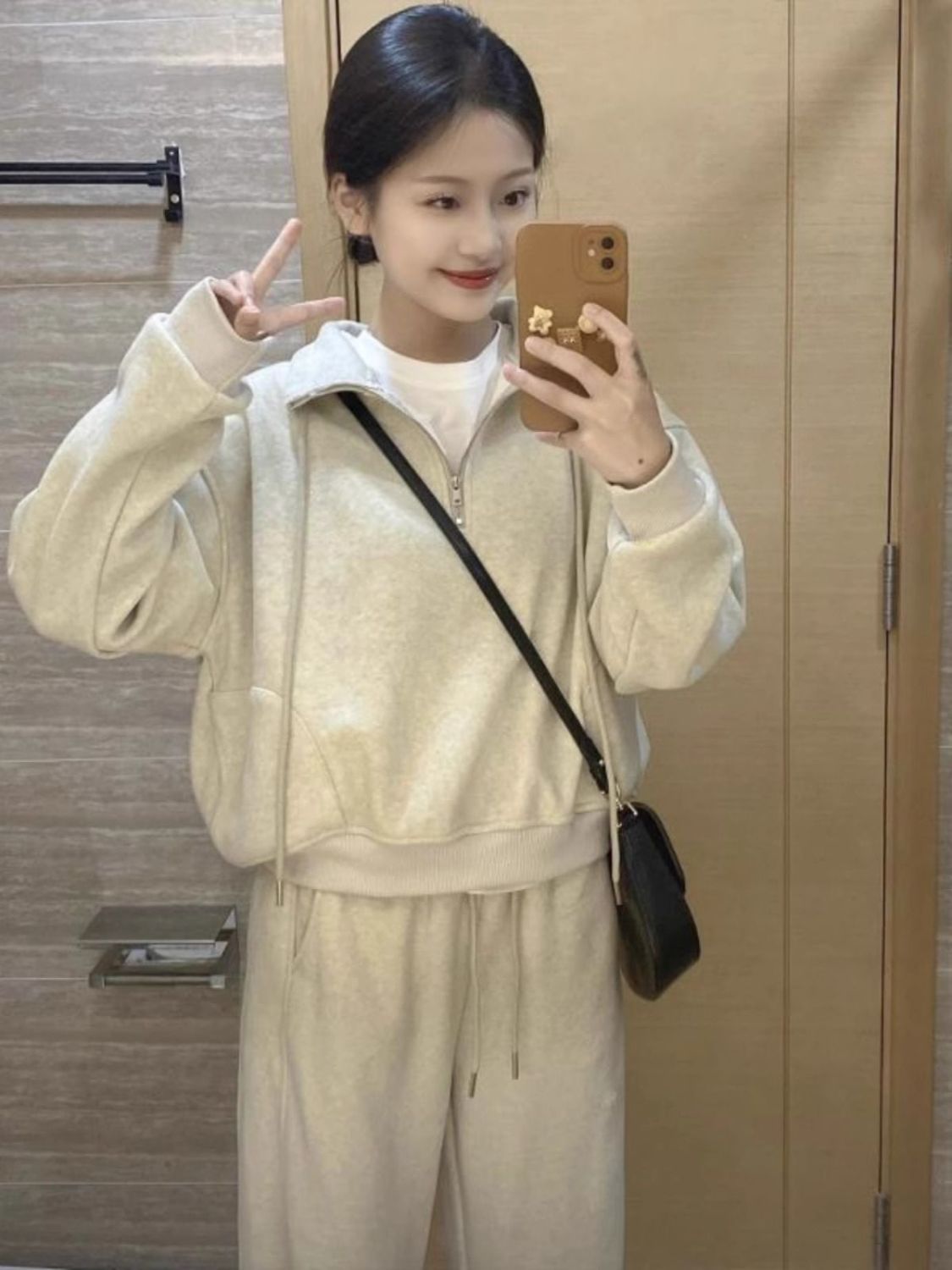 ActiveGo Casual Sportswear For Women, Autumn Winter Fashionable Sweatshirt Pants, Youthful And Age-Reducing Running Two-Piece Set_voghion.com