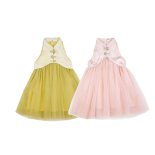 Girls Stylishly dress 2025 New Spring and Summer Girls Princess Dress Fairy Baby Heavy Nail Drill Birthday Dress