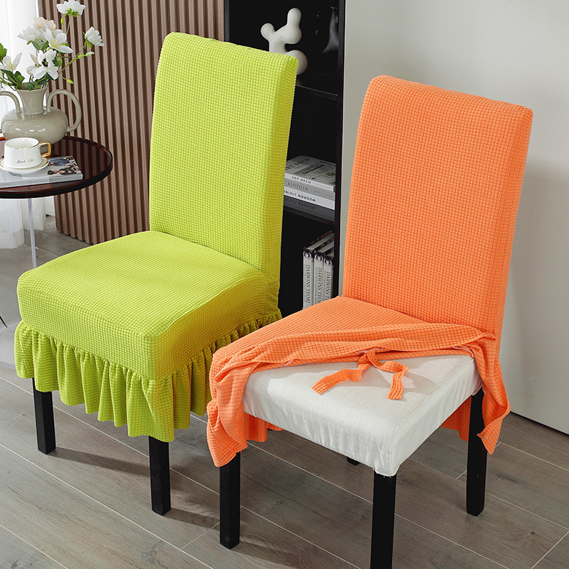 cubierta de silla, asiento de mesa de comedor, cubierta de silla de hotel, cojín de respaldo integrado, elástico universal, cubierta de taburete doméstico simple
