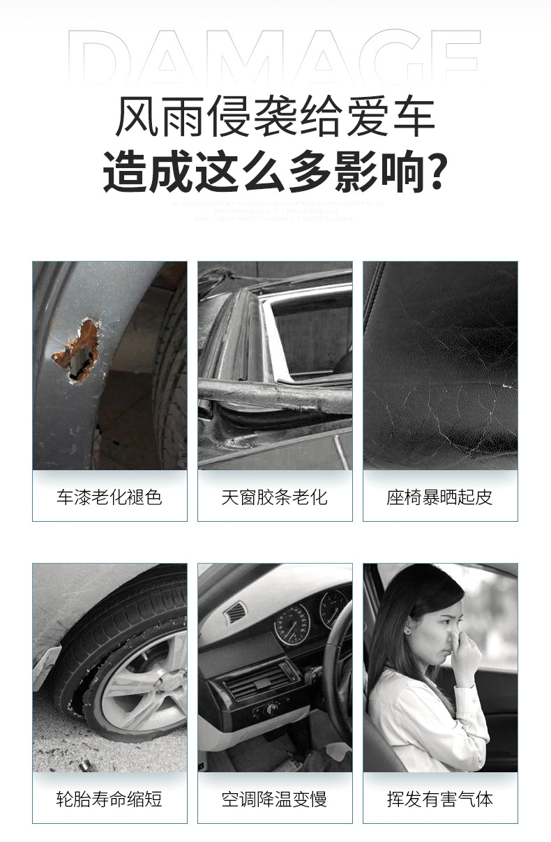Car Cover, Sun Protection, Rain Protection, All-Season Car Cover, Thickened and Fleece-Lined, Sunshade, Waterproof, Dustproof Cover, Full Car Cover