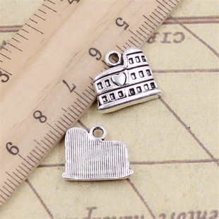 Ancient Silver Colosseum DIY Jewelry Accessories Pendant Charm Necklace Bracelet Pendant