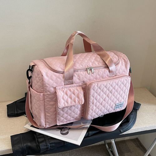 Foldable travel bag with large capacity, unisex sports and fitness bag, short trip business travel luggage organizer, shoulder bag