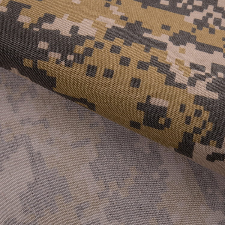 200gsm 58 / 59 polialgodón mezcla de tela de impresión de ropa de camuflaje
