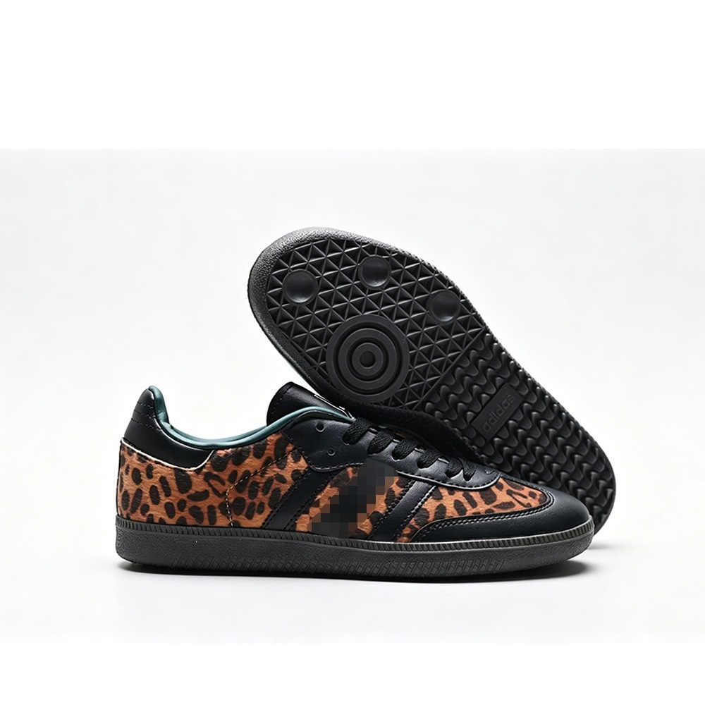 Zapatos de entrenamiento transfronterizos Putian De zapatos samba zapatos de skate casuales de cabeza redonda con patrón de leopardo