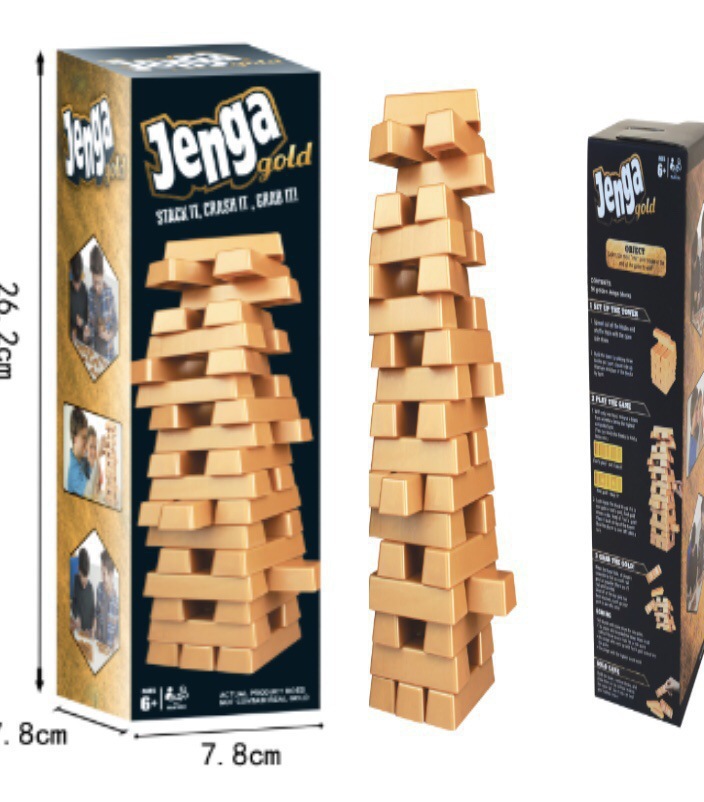 Jenga BOARD Game stacking high -buckle layer layer stacking music…
