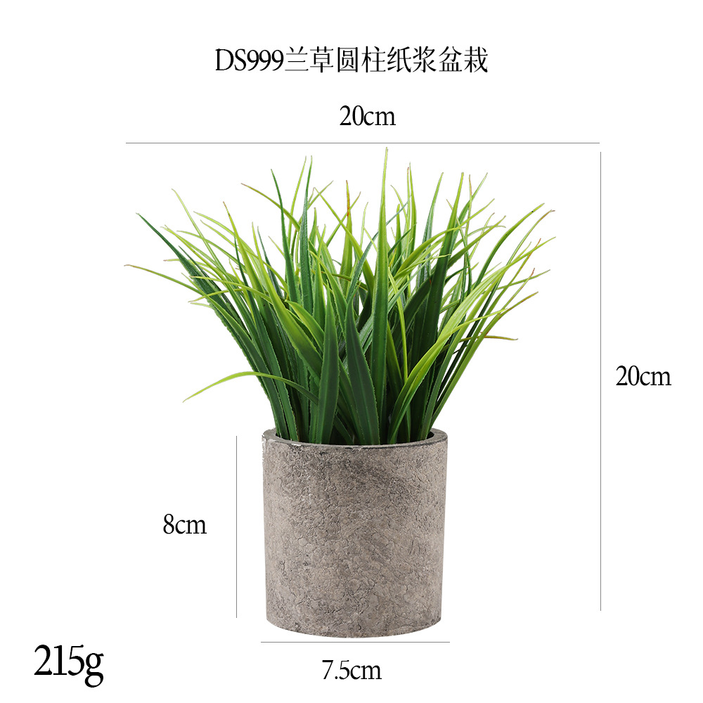 240 tipos de combinaciones de bonsáis de pulpa cilíndrica de plantas verdes artificiales, adornos pequeños de escritorio transfronterizos, macetas de plantas artificiales. image 194