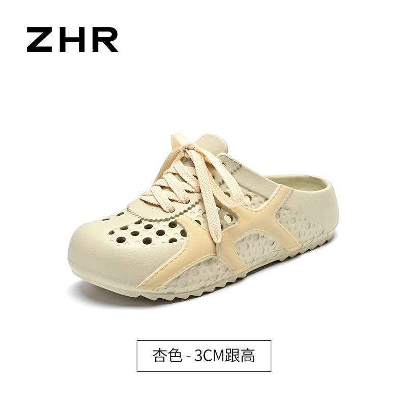 Dép sandal nữ xỏ ngón đế bệt lỗ thoáng khí, quai mềm dễ chịu — EN36 Hạnh