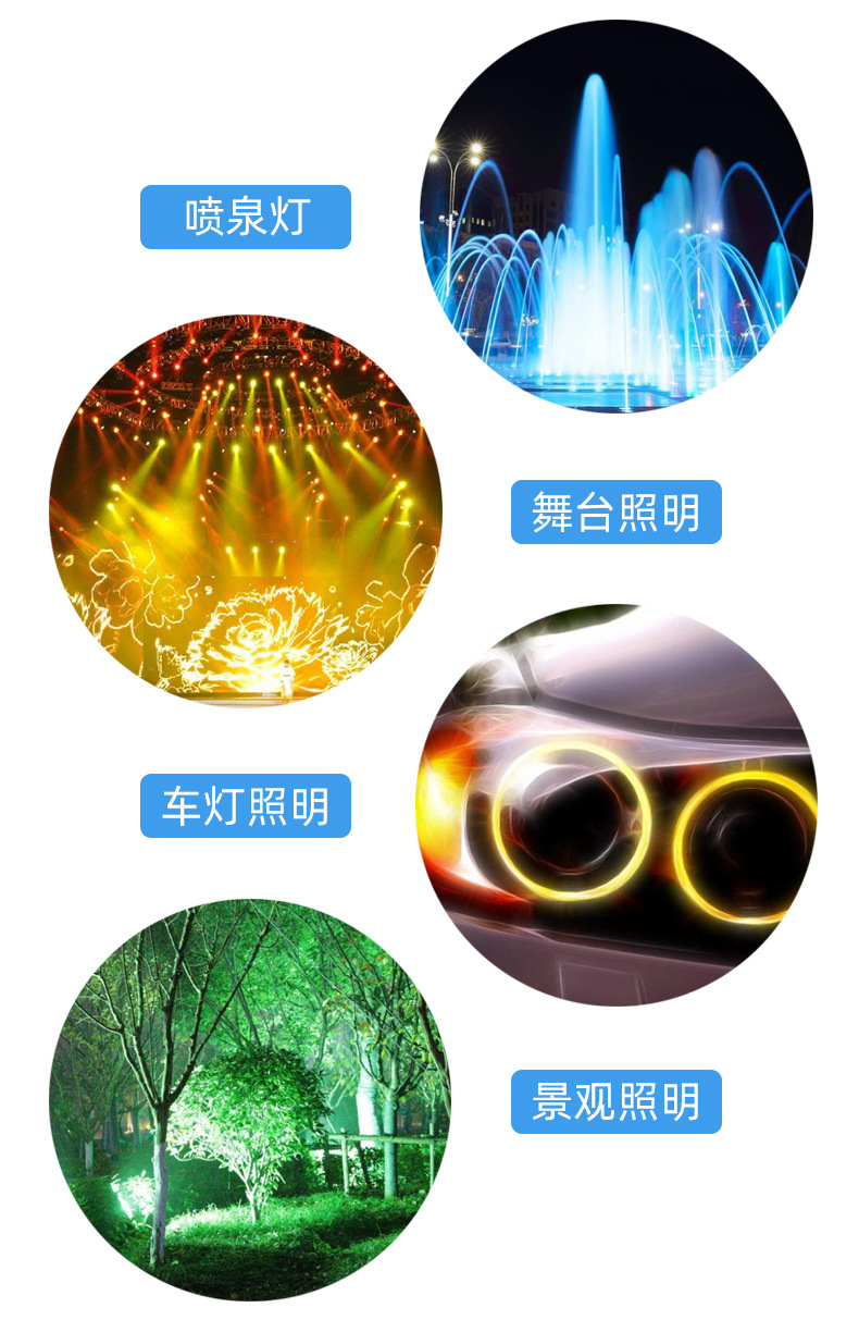 7060����3W������� 465nm ��������LED��Դ��̨�ƾ��۵�