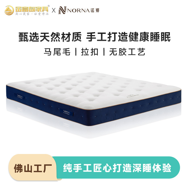 Manufacturer's Handmade Horsehair Mattress, Bedroom Lumbar and Spine Support Double-Layer Spring Mattress, Top Luxury Glue-Free Wool Mattress Manufacturer's Handmade Horsehair Mattress, Bedroom Lumbar and Spine Support Double-Layer Spring Mattress, Top Luxury Glue-Free Wool Mattress