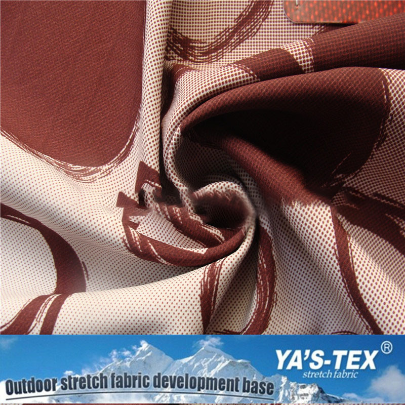 涤纶印花四面弹贴TPU复合摇粒绒 防水透湿户外面料 布料