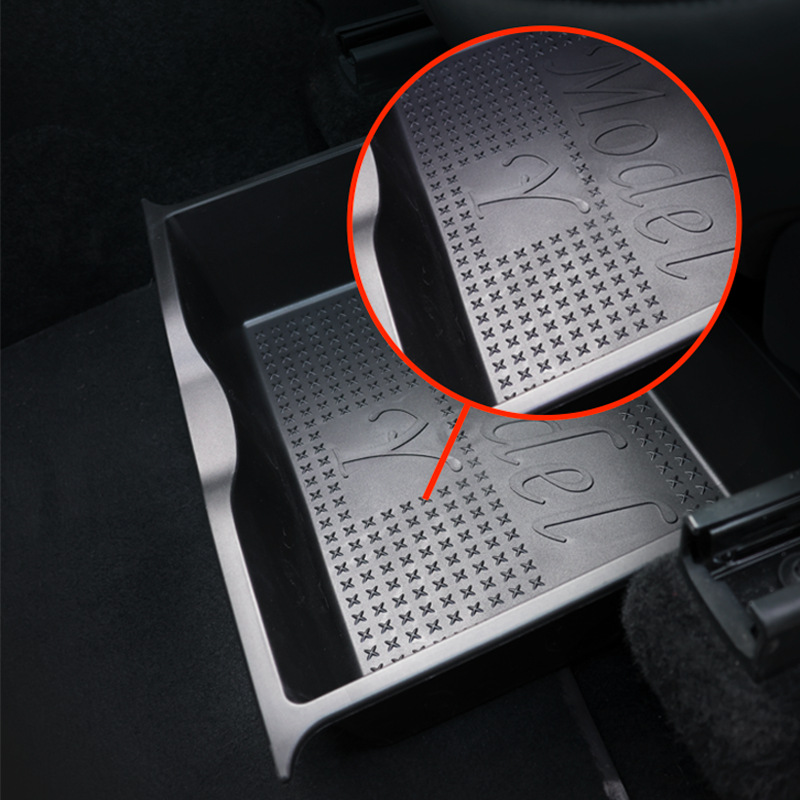 Suitable for Tesla Model Y seat storage box car drawer TPE storage box ya interior accessories