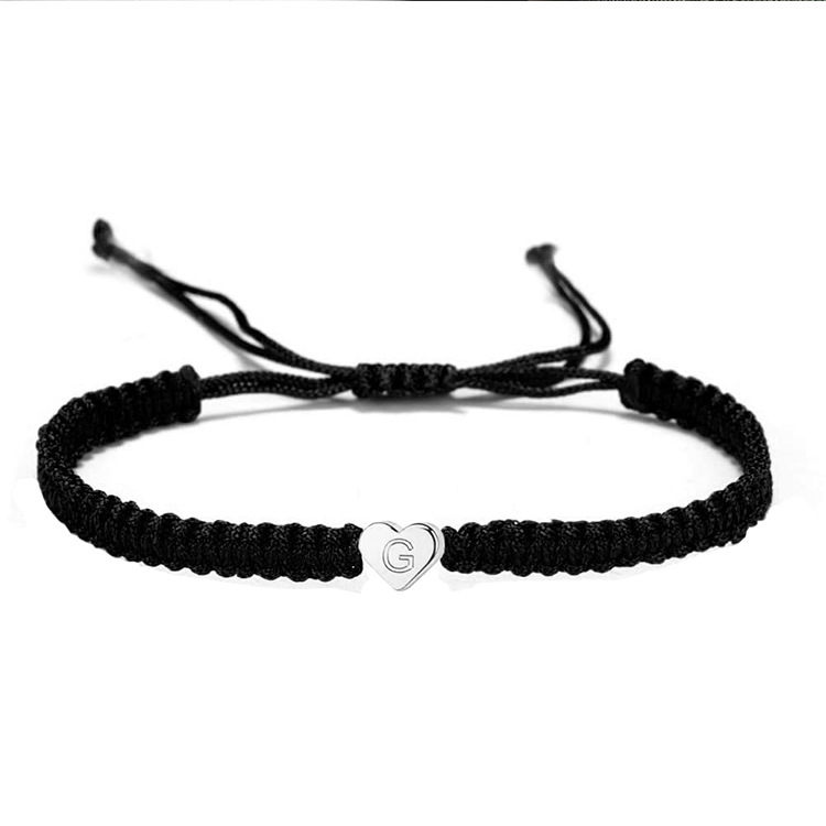 Daily Occasion cord, Copper Material Heart Shape Pattern 1 Piece Fashion Heart Shape Cord Copper Heart Couple Bracelets
