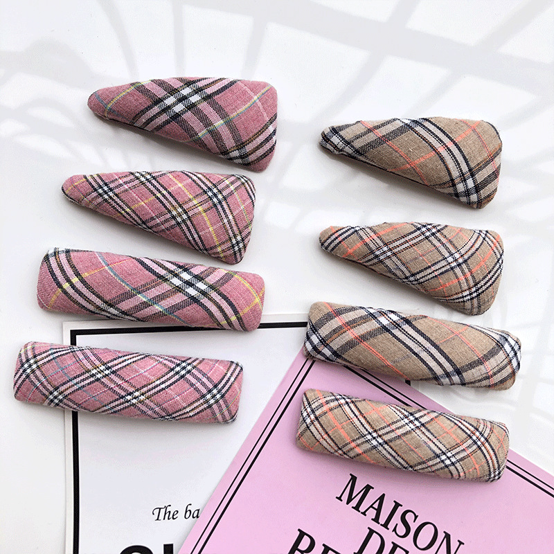 Nuova versione coreana della frangia in spugna di stoffa per ragazza, forcina per capelli, maschera facciale rotta, bocca d'anatra, clip laterale per capelli_voghion.com