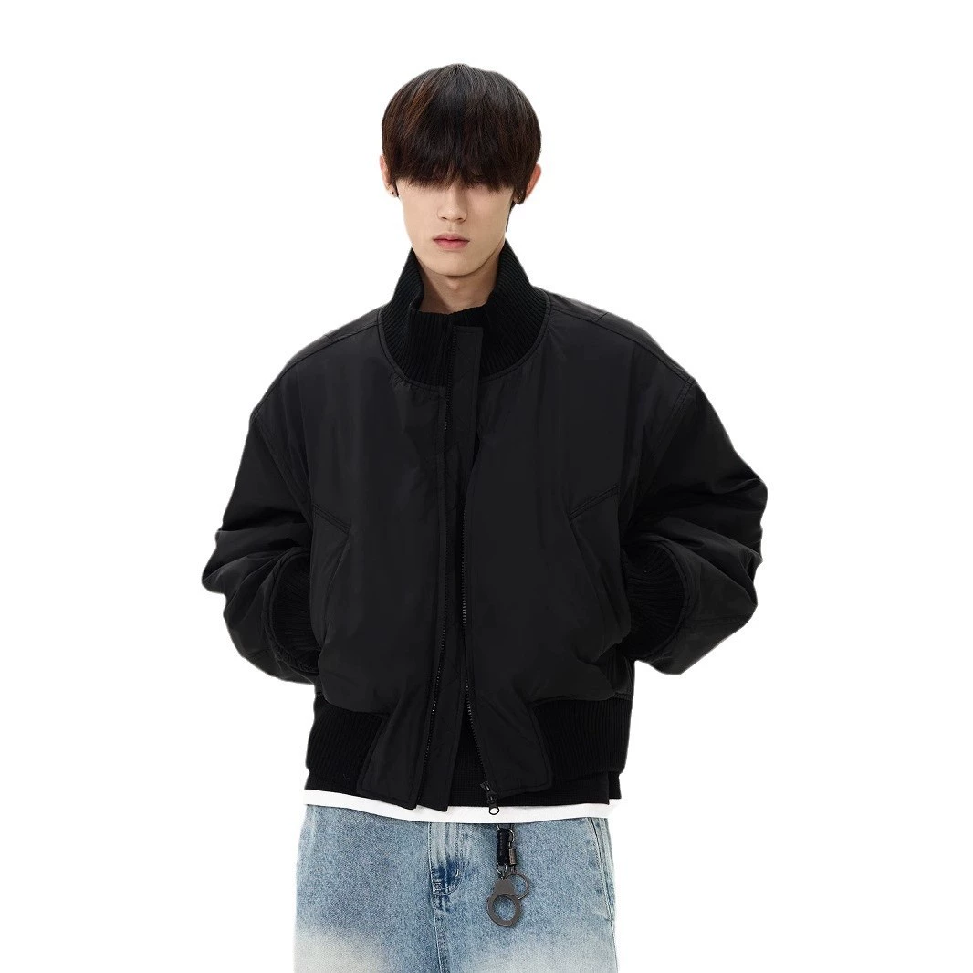 Short winter down jacket, American style, increased thickness, for beloved