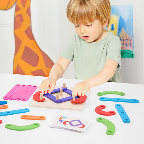 Montessori early education toys wooden puzzles versatile building sets intellectual toys baby educational toys kindergarten