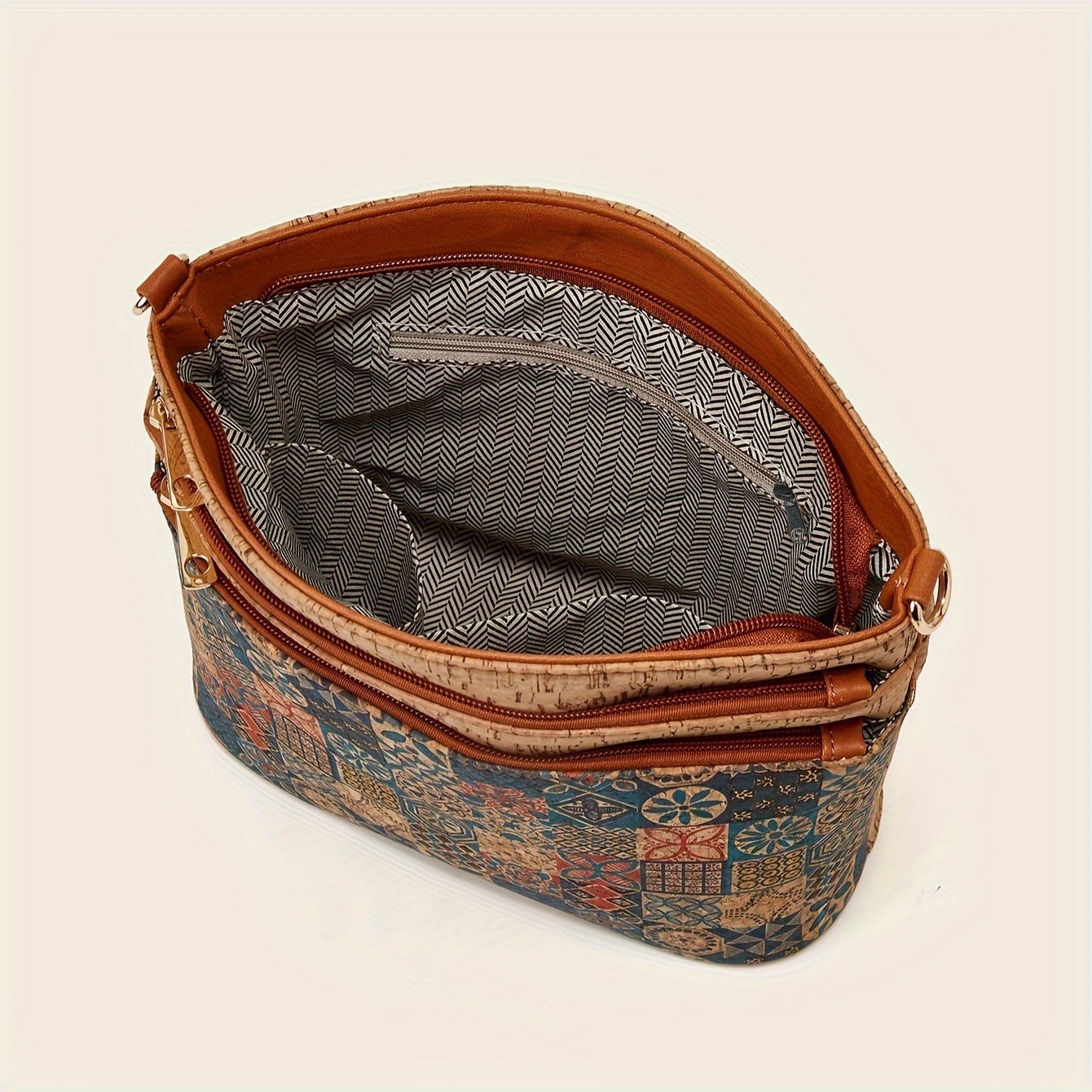 Cross-Border Neue lässige Mode Damen Ethnischer Stil Umhängetasche mit einem Schultergurt Persönlichkeit Retro Rindenmuster Guangzhou_voghion.com