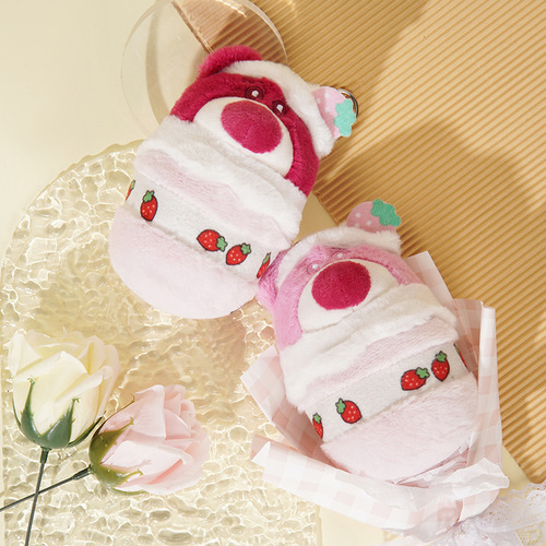 蛋糕造型草莓熊可爱钥匙链毛绒玩偶娃娃女生包包挂饰挂件公仔礼品