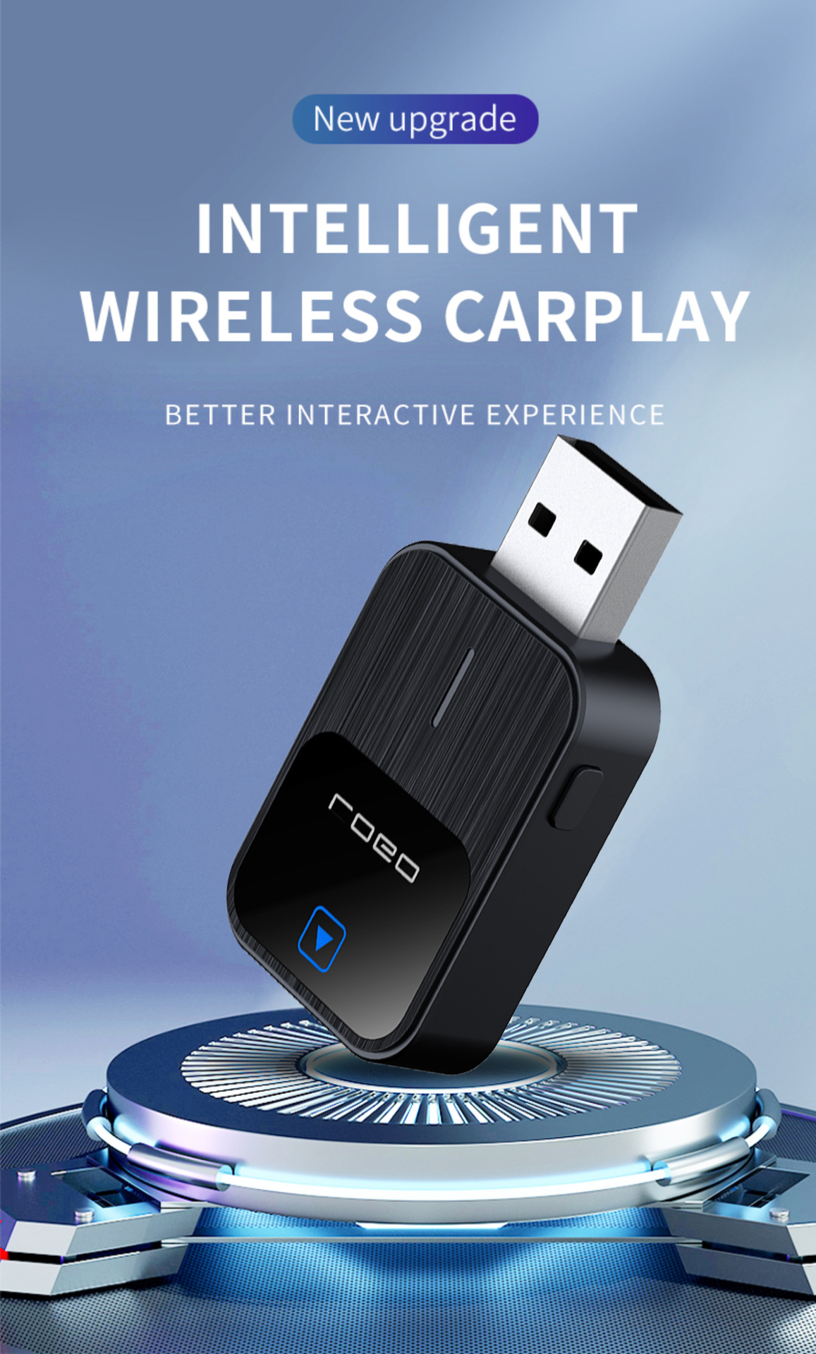 Cross-Border 2-in-1 Carplay Box Wired to Wireless Android Auto Adapter Car-Machine Interconnection Box