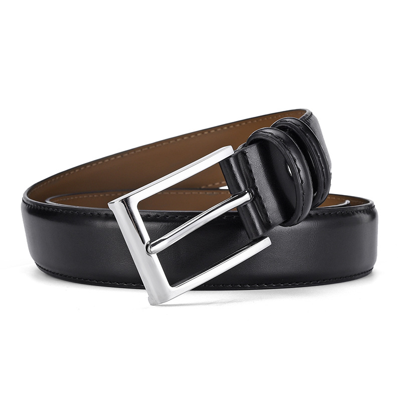 Nye Hot Good Items Udvalgte Populære mænds bælte med nålespænde, ægte koskind, Simple Business Casual mænds bælte_voghion.com