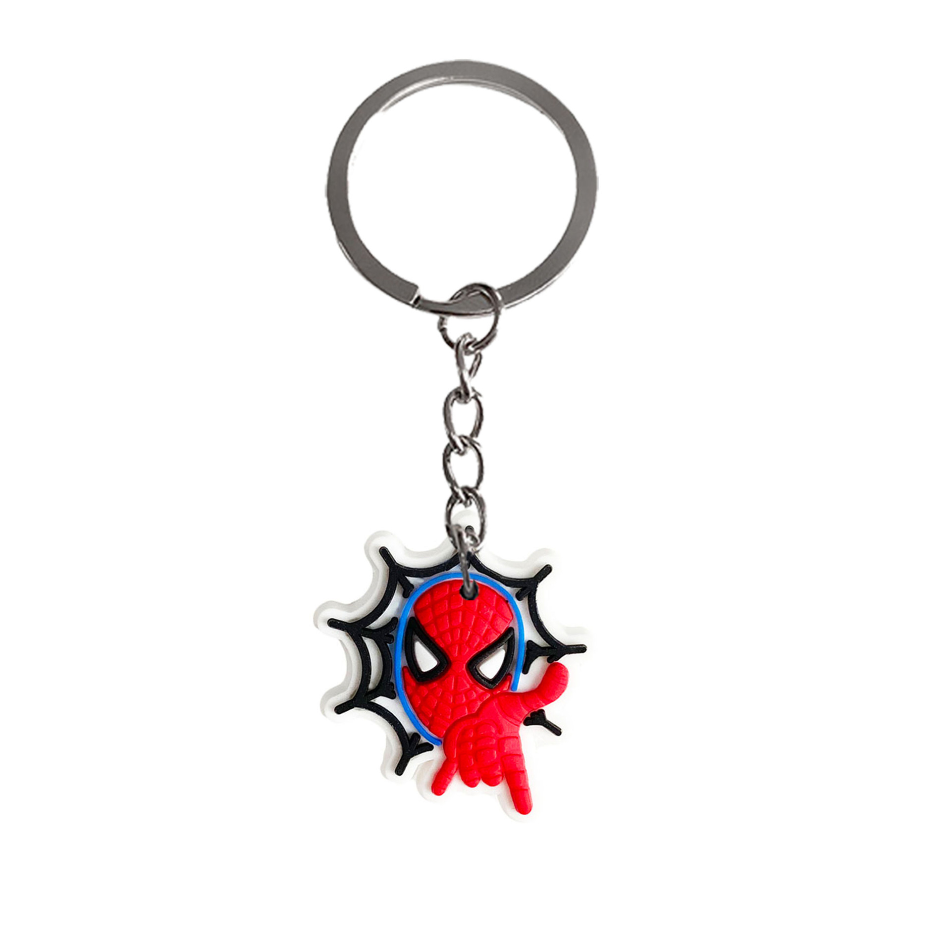 Spider-Man llavero adornos PVC de goma suave llavero accesorios DIY llavero pequeño regalo llavero colgante