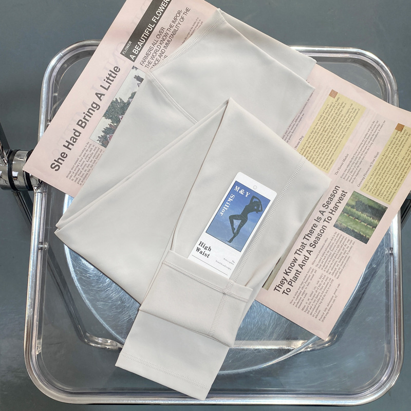 Lulu mismo nude cintura alta pantalones de yoga de lana Otoño e Invierno de las mujeres no incómodo área medias deportivas correr pantalones de fitness