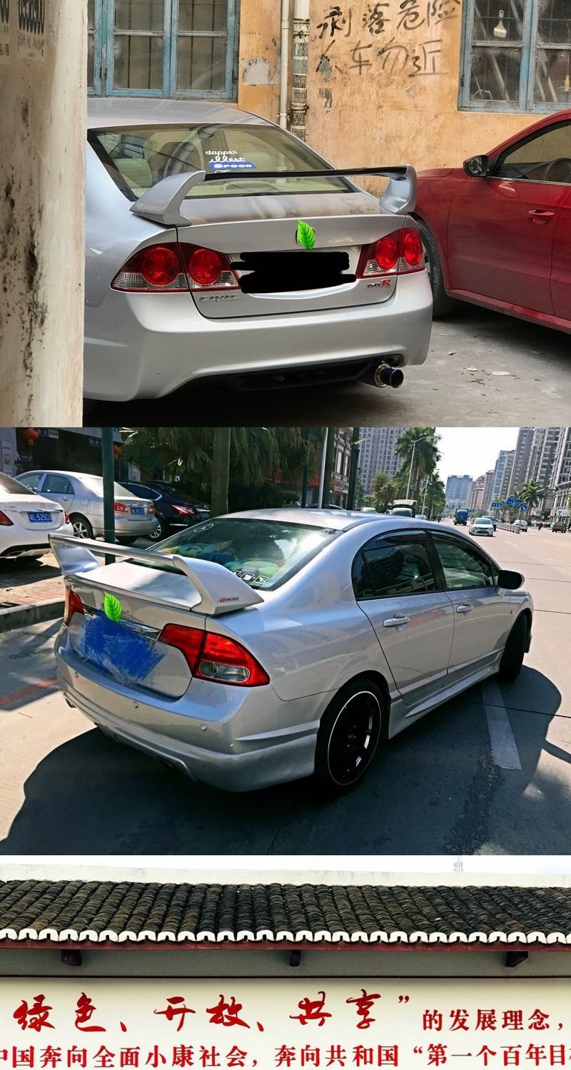 2006-2011 Civic Rear Spoiler Eighth Generation 8.5Th Generation Civic Si Modified Fd2 Style Car Spoiler