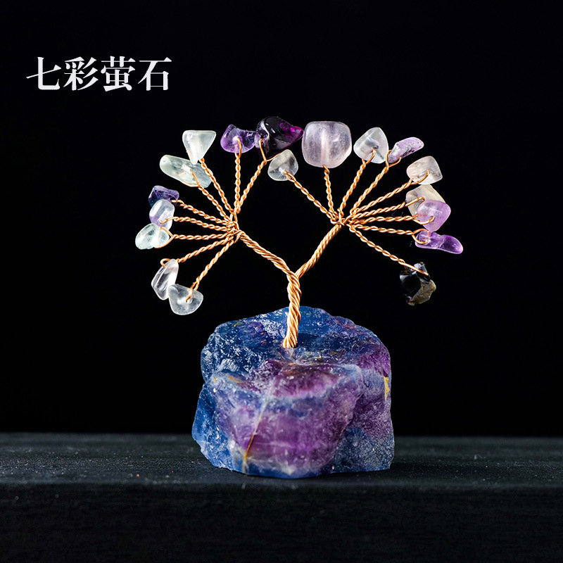 天然水晶发财树水晶树水晶摆件聚宝盆水晶摆件招财摆件水晶树摆件|undefined
