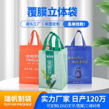 超声波无纺布袋热压机压覆膜环保袋七色彩印logo腹膜立体宣传酒袋