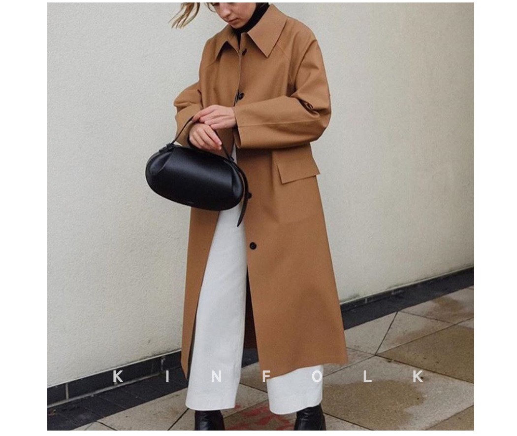 Single Shoulder Strap Strap Type Women's Medium Pu Leather Solid Color Streetwear Oval Magnetic Buckle Underarm Bag