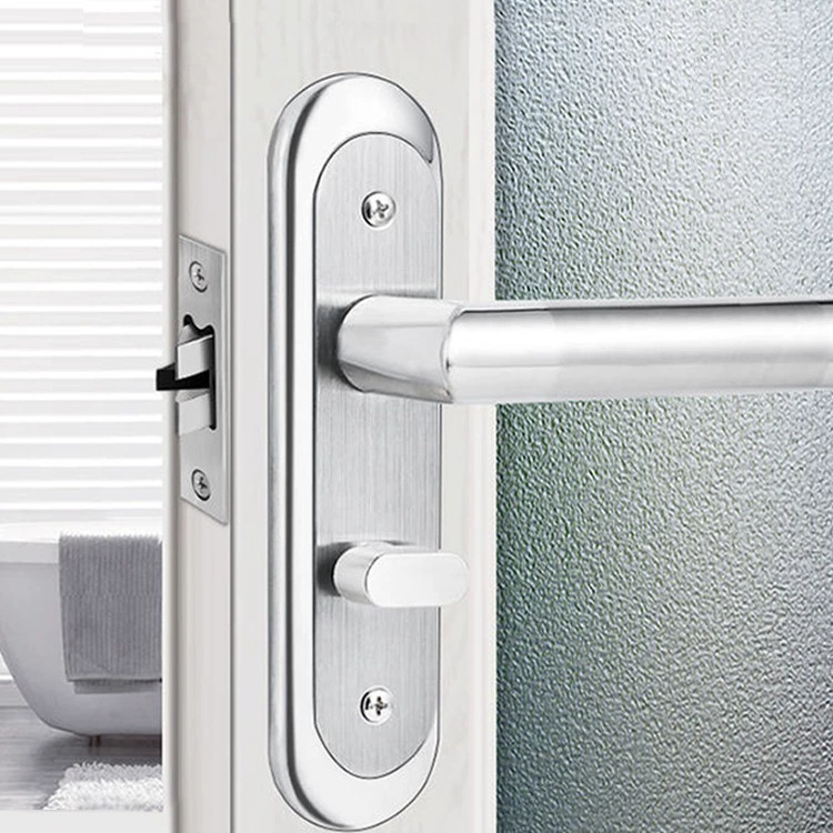Прямая продажа ванная комната из нержавеющей стали дверной замок без ключа для домашнего туалета универсальной дверной ручки для ванной комнаты