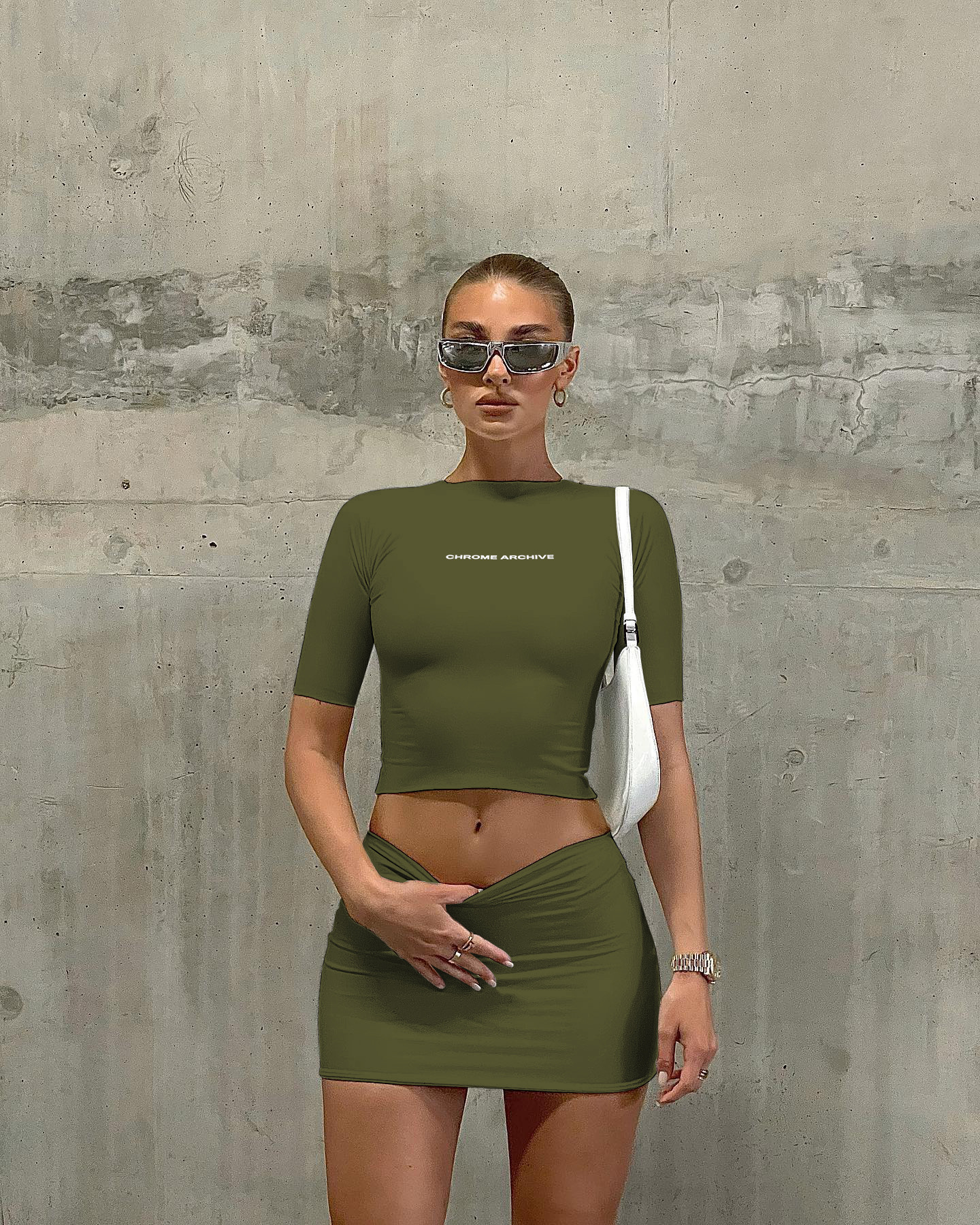 Completo gonna donna con top girocollo e gonna aderente_voghion.com