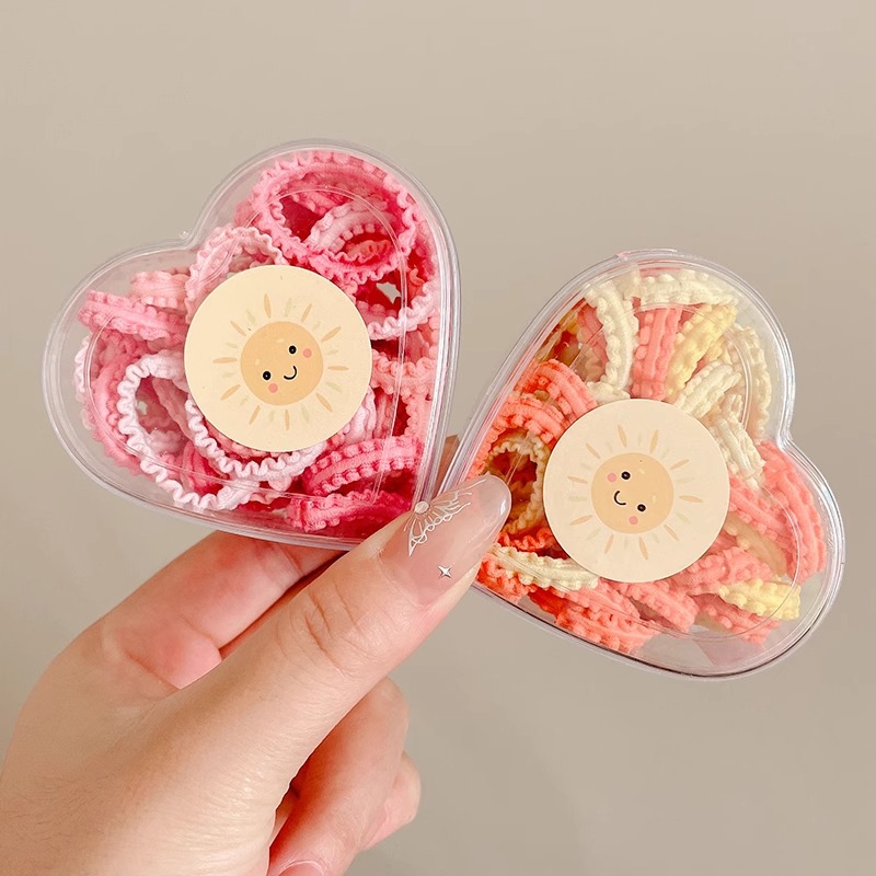 Alta cuerda de pelo de cola de caballo elástica tocado de los niños la banda de goma del lazo del pelo de la niña no duele la cubierta de cuero de la banda del pelo de la cuerda del pelo de la niña