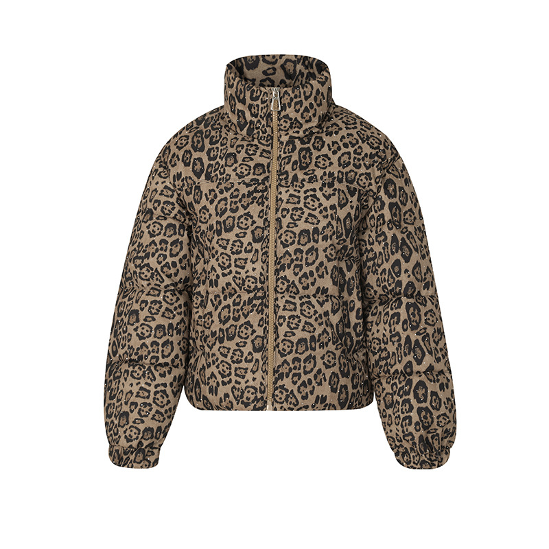 2025 ropa de algodón de leopardo de mujer abrigo de algodón de moda de invierno nuevo abrigo de algodón suelto de moda de abrigo caliente image 5