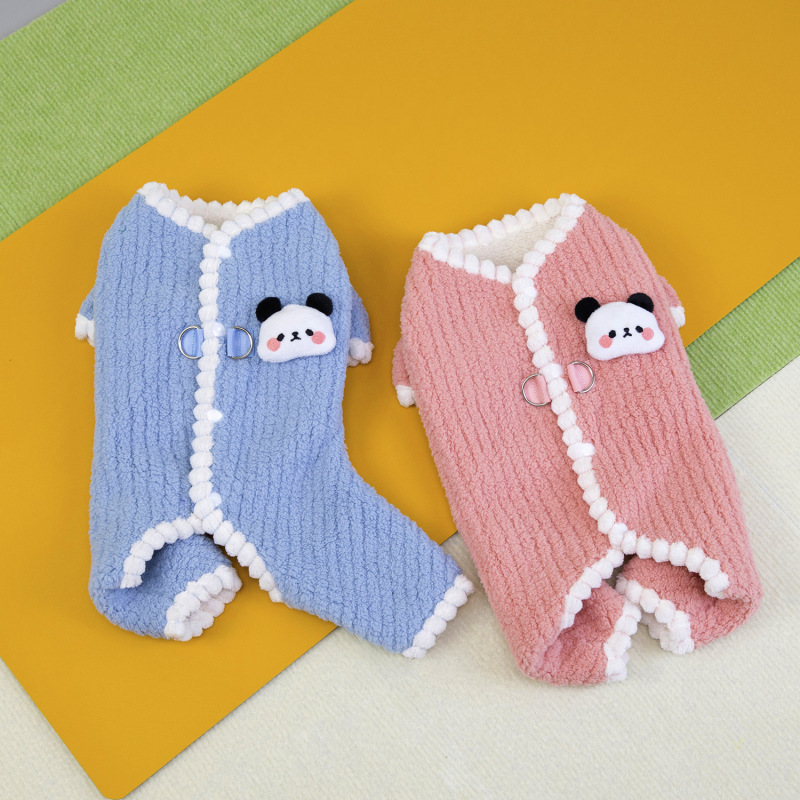 狗狗衣服宠物服装小型犬猫咪秋冬保暖舒适有弹性25背开四腿绒衣|undefined