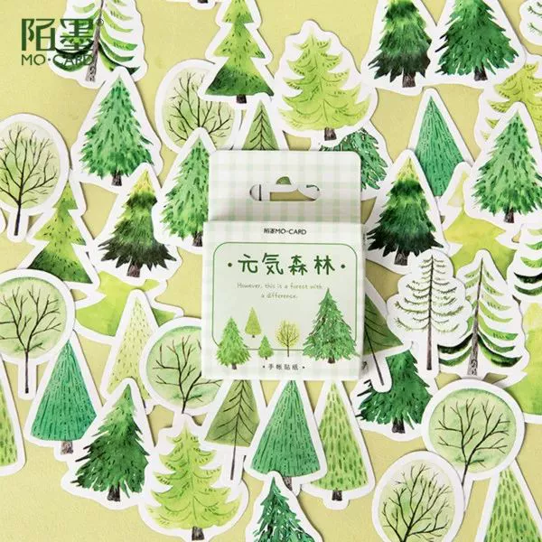 46 шт./уп. осенние лесные наклейки для вечеринки, клеящиеся DIY наклейки для декора