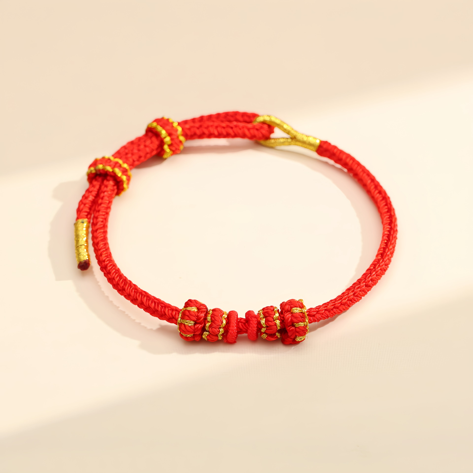 Eight-strand braid (red with circle)