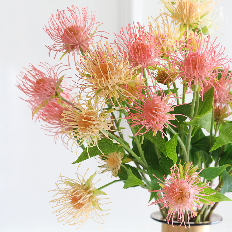 Pin cushion flowers artificial flowers fake flowers photo props wedding decoration fake flowers Yiwu artificial flower bouquets factory wholesale plastic flowers