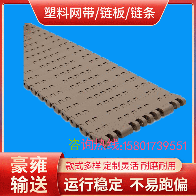 7705方孔塑料网带 重型直输链网输送机平板网带生产厂家