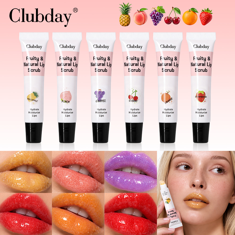 Cross-border new exfoliating and moisturizing fruit-flavored lip scrub to reduce lip lines and hydrate lips