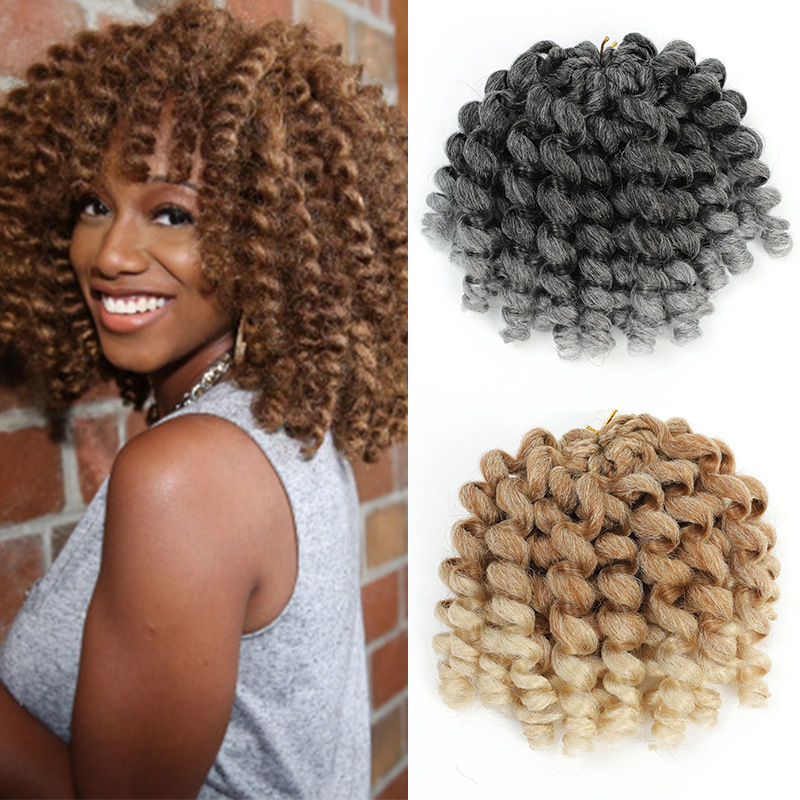 Perruque africaine bouclée, grande vague, cheveux courts, multicolore, reggae, tresse sale, petite perruque de printemps_voghion.com