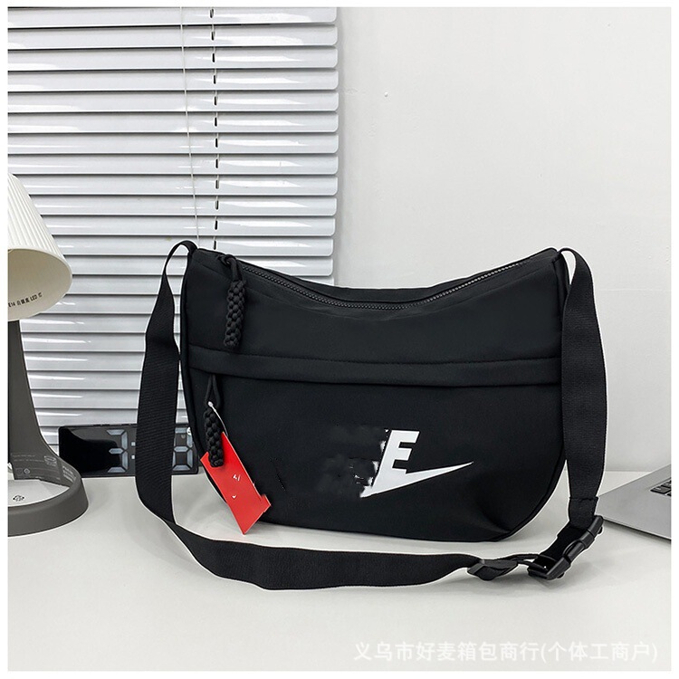 Cross-Border Nk Practical Simple Casual Portable Large-Capacity Shoulder Bag Crossbody Bag Handbag with Letter Decoration for Men and Women