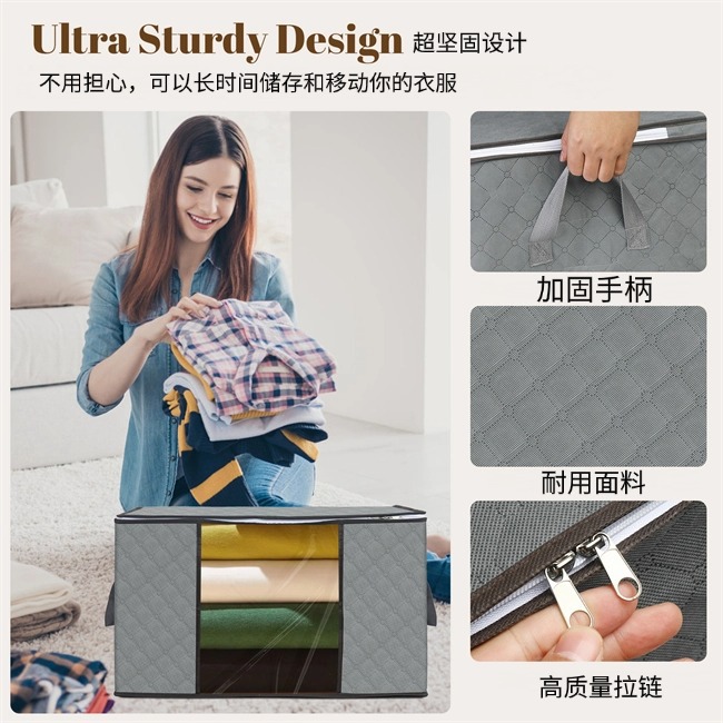 Cotton Quilt Storage Bag, Blanket Storage Bag, Moving Packing Bag, Thickened Non-woven Moisture-proof Storage Organizer, Original Factory Manufacturer