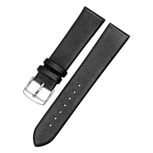 Ultra-thin first layer calfskin watch strap genuine leather watch strap women's flat needle pattern soft waterproof sweat-proof watch chain accessories