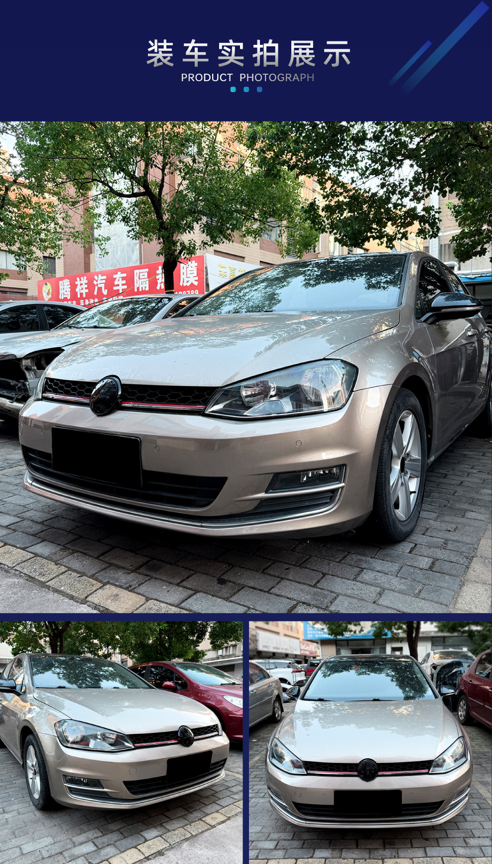 Suitable for Volkswagen Golf 7 MK7 2013-2016 GTI model honeycomb center grille modification part