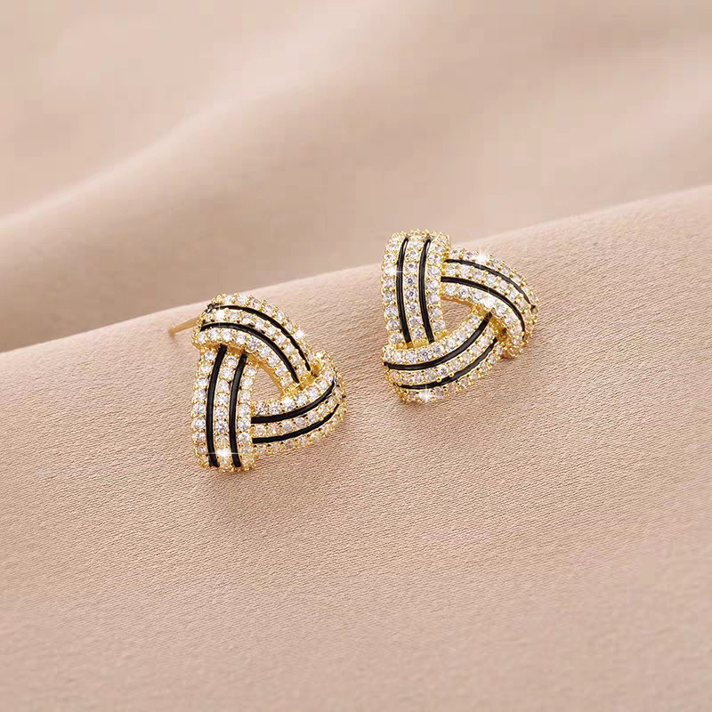 23 # Diamond triangle stud earrings